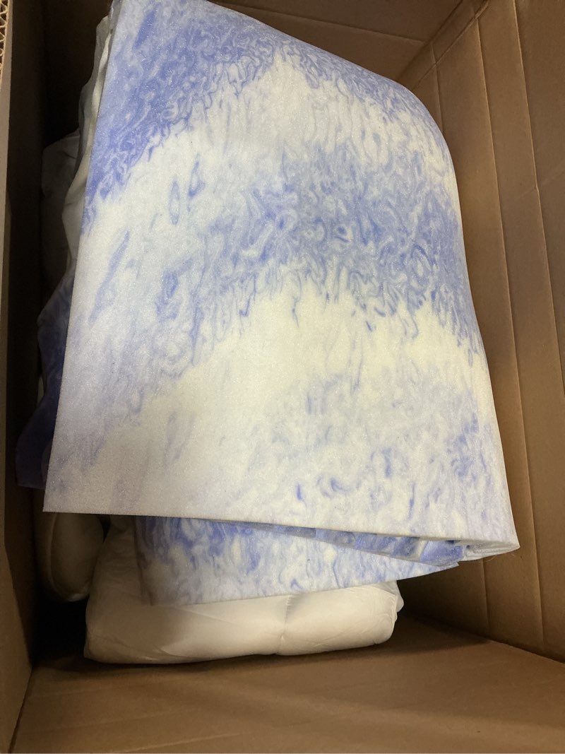 Condition photo showing Good Condition for Dual Layer 4 Inch Memory Foam Mattress Topper Queen - 2 Inch Gel Memory Foam and 2 Inch Pillow Top Mattress Pad, 7-Zone Egg Crate Mattress Topper