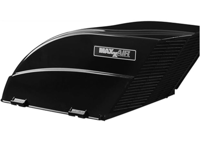 maxxair fanmate 00-955002 fan/vent cover with ez clip hardware, constant airflow, super tough, black