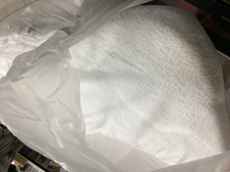 Condition photo showing Good Condition for neoborn baby bassinet mattress pad, 32" x 18" dual sided comfort gel memory foam mattress with removable breathable soft tencel cover fit for ronbei/ingenuity/cuddor baby bassinet retangle 32'' x 18'' x 2''