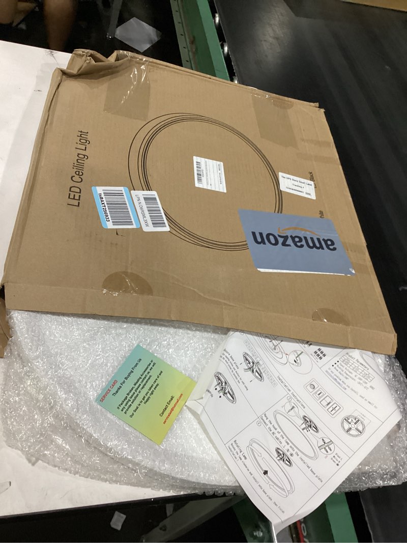 Condition photo showing Good Condition for wkoncldy 5cct 3000k//3500k/4500k//5000k/6000k selectable, dimmable led flush mount ceiling light, 20 inch 5000lm round modern flat panel,super slim for living dining kitchen bedroom room