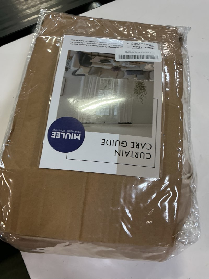 Condition photo showing Good Condition for miulee velvet curtains 108 inch length 2 panels set for bedroom, pinch pleat back tab luxury thermal insulated living room darkening pleated blackout extra long window curtain with hooks, camel beige camel beige 50"w x 108"l (pack of 2)