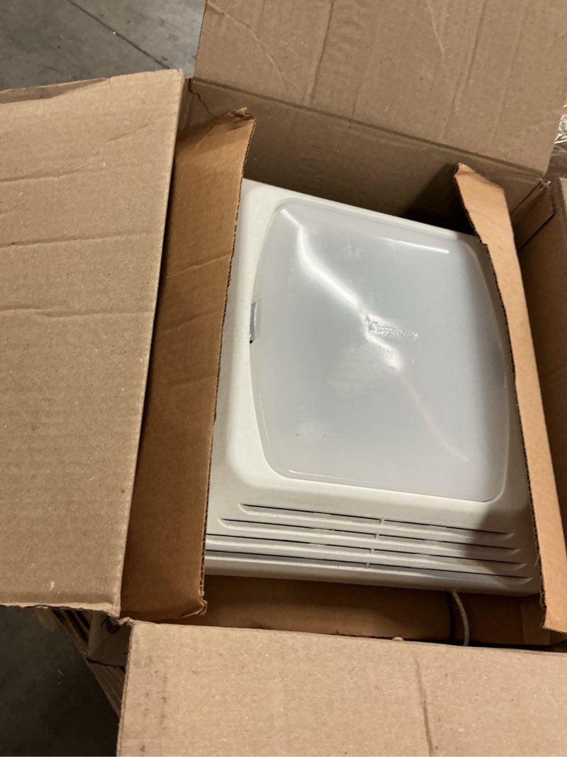 Condition photo showing As Is for air king 4-sone 70-cfm white