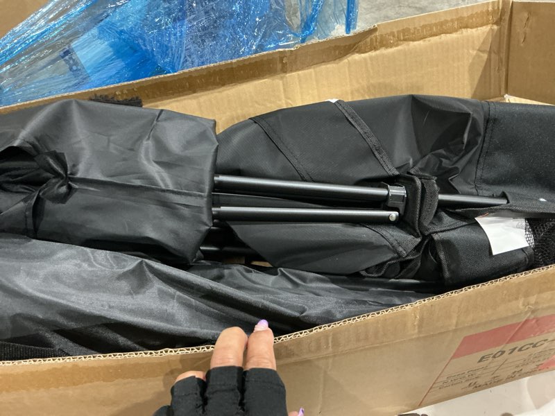 Condition photo showing Good Condition for 2 pack portable camping chairs for adults lawn chairs support 250 lbs black