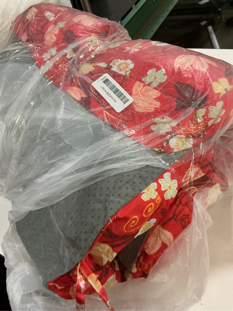 Condition photo showing Good Condition for all weather chaise lounge cushions outdoor 74.4 x 22 x 4 inches lounge chair cushion, patio pool chaise lounger chair cushion waterproof for outdoor furniture with ties, red floral