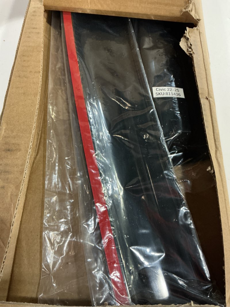 Condition photo showing As Is for KPY Window Visor Compatible with Honda Civic Hatchback 2022-2025, 4PC Rain Guard Side Window Vent Deflectors Tape-On Mugen Style, 2022 2023 2024 2025 22-25 Civic Hatchback