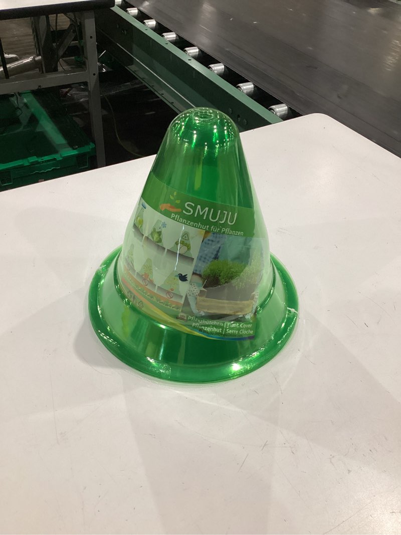 Condition photo showing New/Like New for ?10 pieces? garden cloches for plants, large plant covers plant protectors transparent bell jar cloches to protect plants from birds, slugs, frost, freeze weather, 10.6" d x 9.5" h, green large 10 pieces