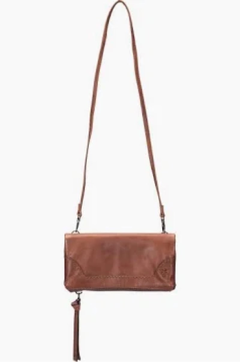 Frye Sloan Whipstitch Crossbody Pouch, Cognac