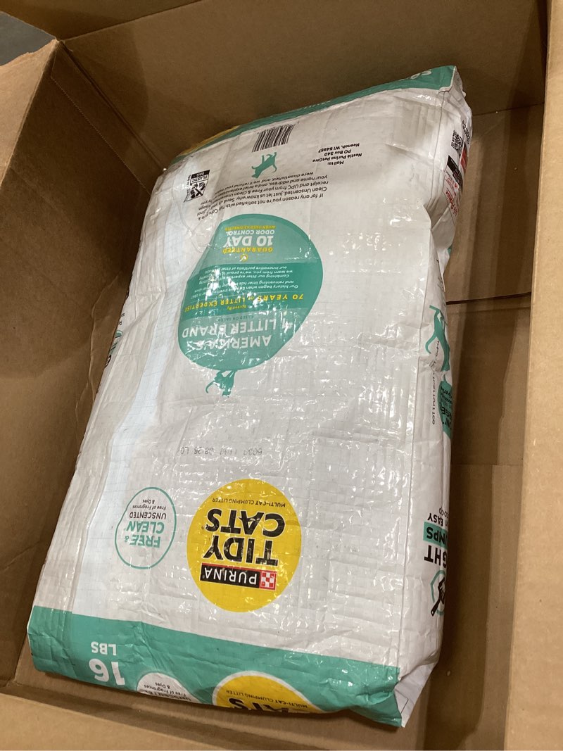 Condition photo showing Good Condition for purina tidy cats clumping cat litter odor control, free and clean unscented multi cat litter - 16 lb. bag 16 pound (pack of 1)