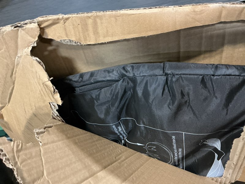 Condition photo showing As Is for elite screens, pop-up cinema 92-inch 16:9, silkwhite 1.1 gain, portable outdoor, fast folding projector screen, us based company 2-year warranty