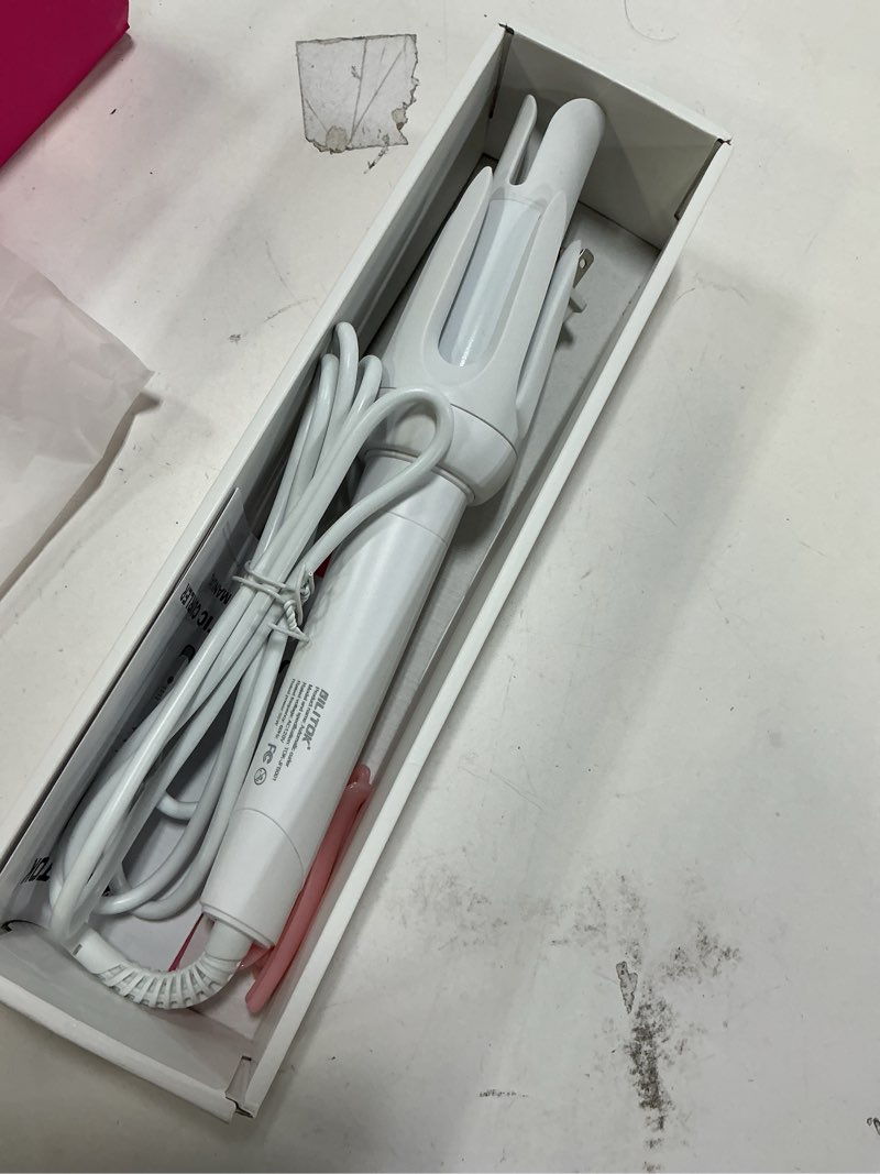 Condition photo showing Good Condition for Auto Hair Curler, Automatic Curling Iron with 4 Temperature & 3 Timer, Automatic Shut-Off, Anti-Scald, Anti-Tangle Rotating Curling Wand for Hair Styling, Blue