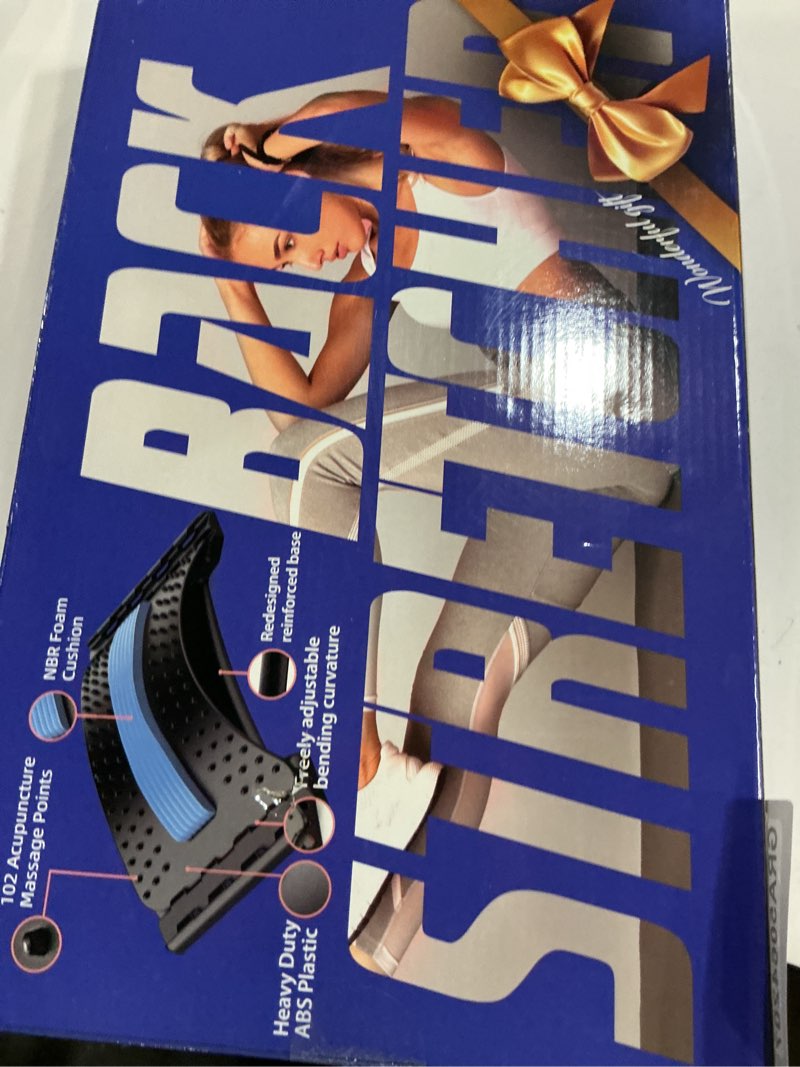 Condition photo showing New/Like New for back stretcher for lower back pain relief, multiple level adjustable arch lumbar back cracker board, back cracking device, back massager for scoliosis, spine decompression support black