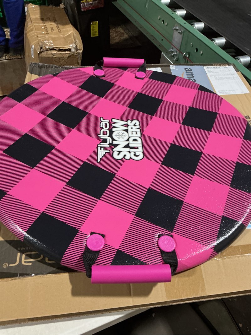 Condition photo showing As Is for Flybar Snow Sled for Kids and Toddlers- Foam Saucer Disc, Ages 5+, Easy Grip Handles, Durable with S