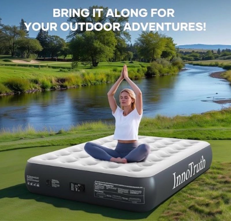 Grey camping air mattress (stock photo similar)(size unknown)