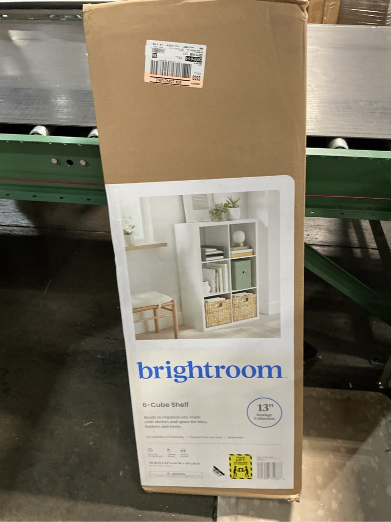 Condition photo showing New/Like New for 6 cube organizer white - brightroom™: versatile shelving unit, up to 30lbs per shelf, mdf & particle board construction