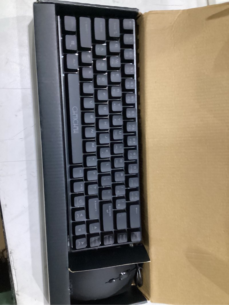 (NO USB CONNECTOR) CHONCHOW 60% Wireless Gaming Keyboard and Mouse Combo, RGB Backlit Rechargeable LED Light Up Ergonomic Wireless Gaming Keyboard and Mouse for Xbox PS4 PS5 PC Laptop - Black