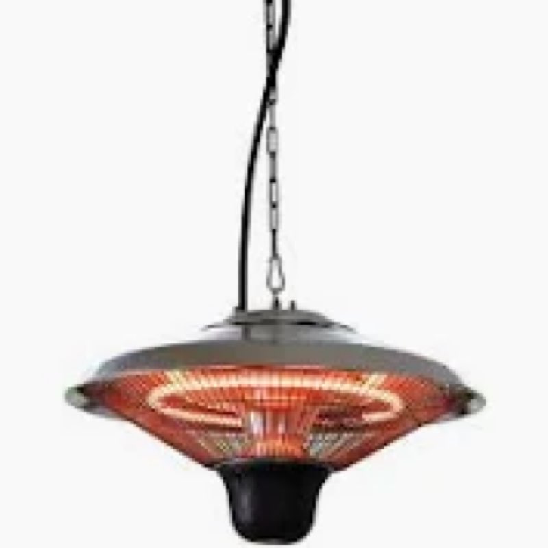 Style Selections 5118 -BTU 1500 -W Hanging Silver Aluminum Electric Patio Heater | SDL