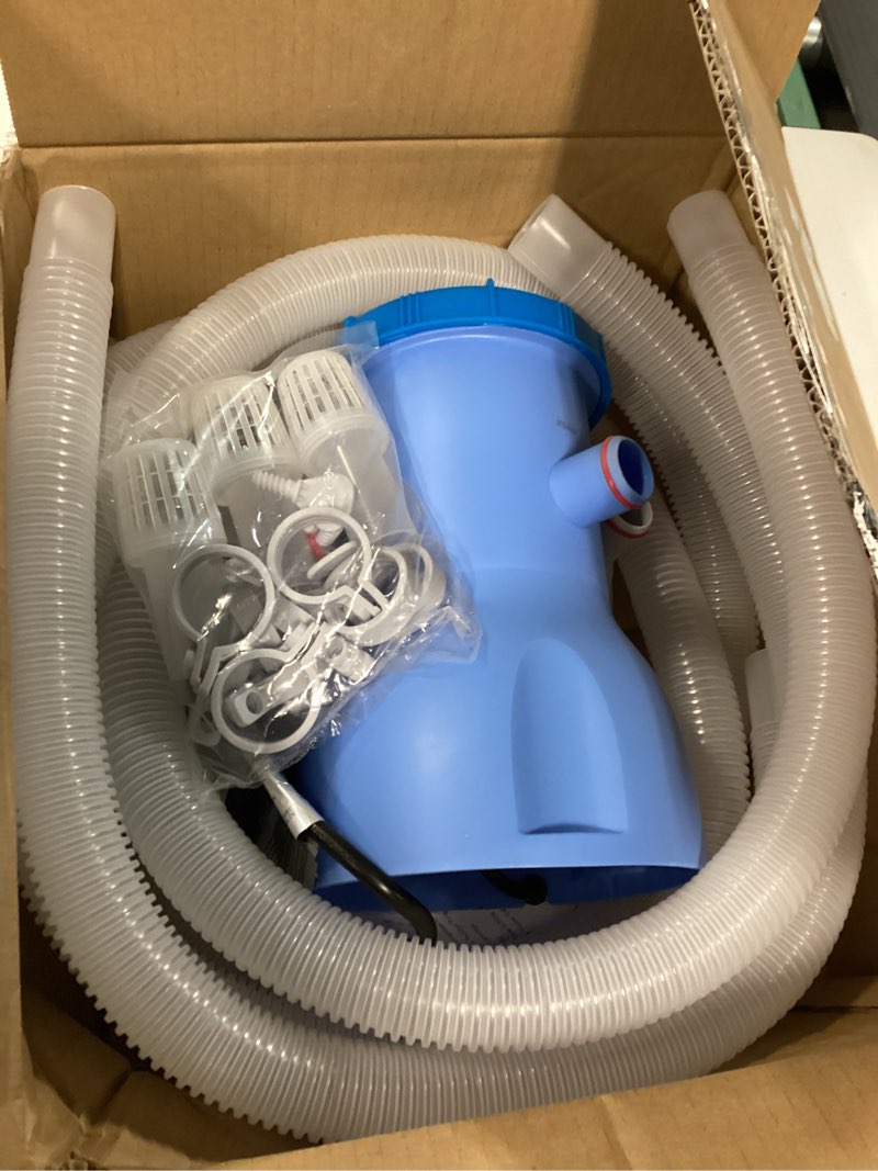 Condition photo showing Good Condition for basic series 530 gph above ground pool filter pump | etl certified pool filter pump with gfci, enhances water clarity, effectively removes impurities from water - dark blue