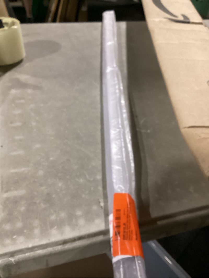 Condition photo showing As Is for frameless shower door bottom seal shower sweep with drip rail for 3/8" glass,36" long, vinyl, clear for 3/8" glass bottom seal