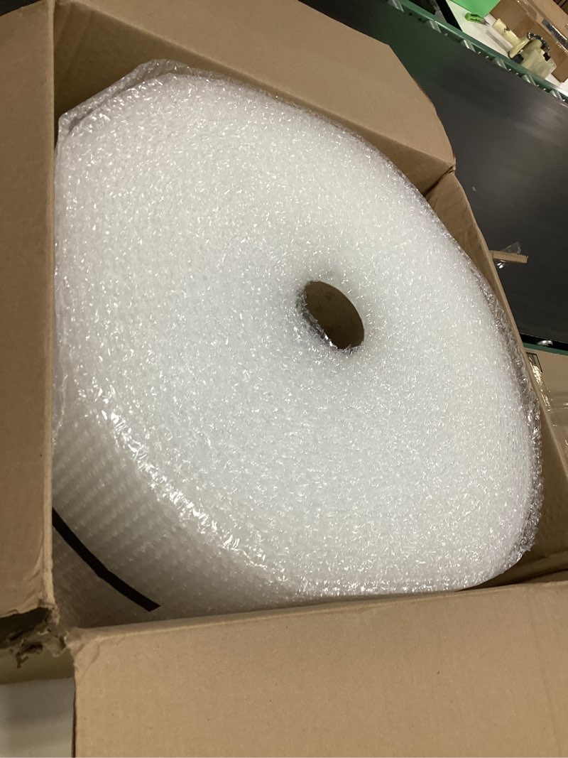 Condition photo showing Good Condition for amazon basics bubble wrap for moving, packing, shipping and storage, perforated protective cushioning for fragile items, 12-inch x 175-ft long roll, small 3/16", clear clear 12 inch x 175 ft