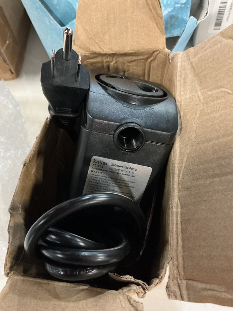 Condition photo showing Good Condition for knifel submersible pump 300gph ultra quiet with over heating protection 6ft high lift for fountains, hydroponics, ponds, aquariums & more…