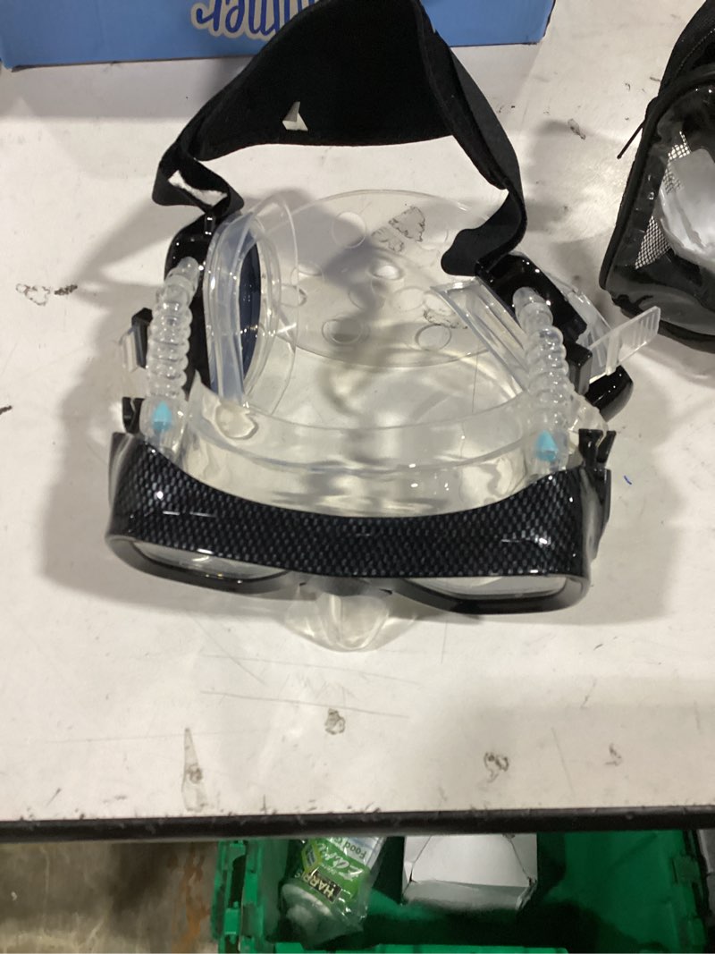 Condition photo showing Good Condition for ist proear dive mask with ear covers, scuba diving pressure equalization gear, tempered glass twin lens (black)
