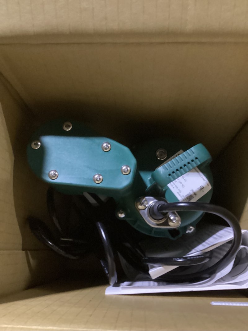 Condition photo showing As Is for zoeller 1/2 hp 115v cast iron submersible sump pump  60 gpm 1075-0001