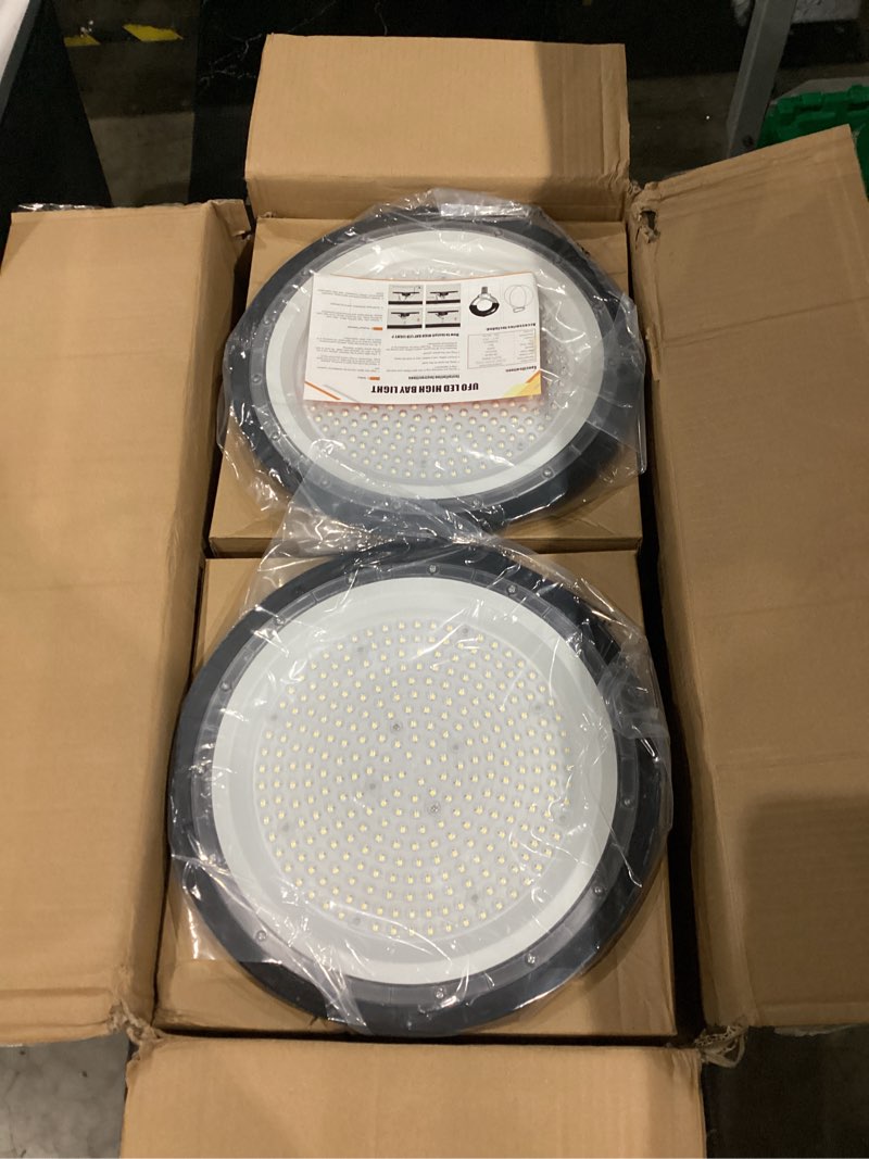 Condition photo showing Good Condition for 10-pack ufo led high bay light 250w 37500lm, high bay led shop lights with 5ft us plug, ip65 waterproof, 5000k daylight, 150lm/w efficiency, non-dimmable for warehouse/gym/workshop 10 pack