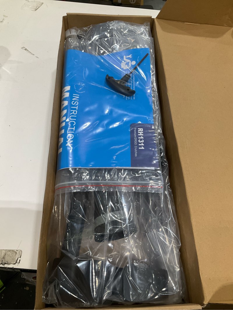 Condition photo showing Good Condition for Ergonomic Forearm Crutches, Foldable and Height Adjustable Elbow Crutches with Magnetic Handles for Wall Support, Anti-Slip Base, Walking Aid for Adults