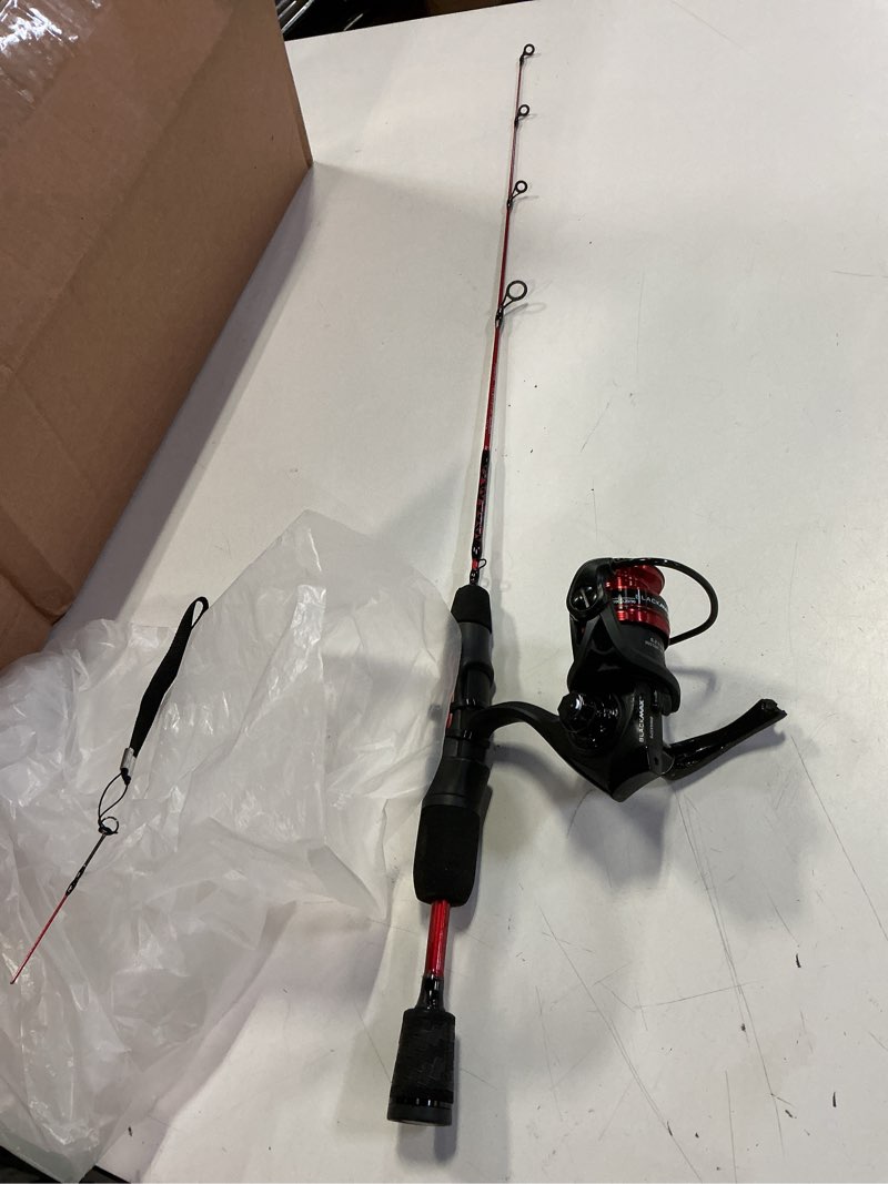 Condition photo showing Good Condition for Ugly Stik 28" Carbon Ice Spinning Rod and Reel Combo, 5 Size Reel, 1 Piece Fishing Rod, Medium Light Rod Power, 2-6 lb Line Rating 5 Size Reel - 32" - Medium - 1pc
