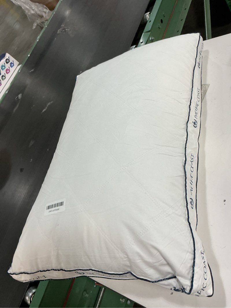 Condition photo showing As Is for Pacific Coast Gusseted Pillows Queen Size Set of 2, Goose Feather and Down Firm Pillows, Luxury Hotel Collection Bed Pillows for Sleeping, Supportive Gusseted Dsign for Side and Back Sleepers Queen (Pack of 2)
