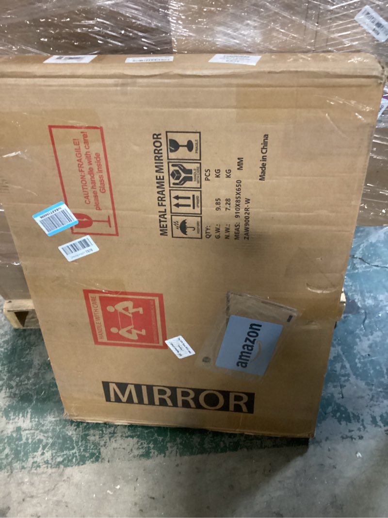 Condition photo showing New/Like New for Hasipu Vanity Mirror with Lights, 31.5" x 22" LED Makeup Mirror, Lighted Makeup Mirror with Dimmable 3 Modes, Touch Screen Control Vanity Mirror Round White White/ Round 32"L x 22"W