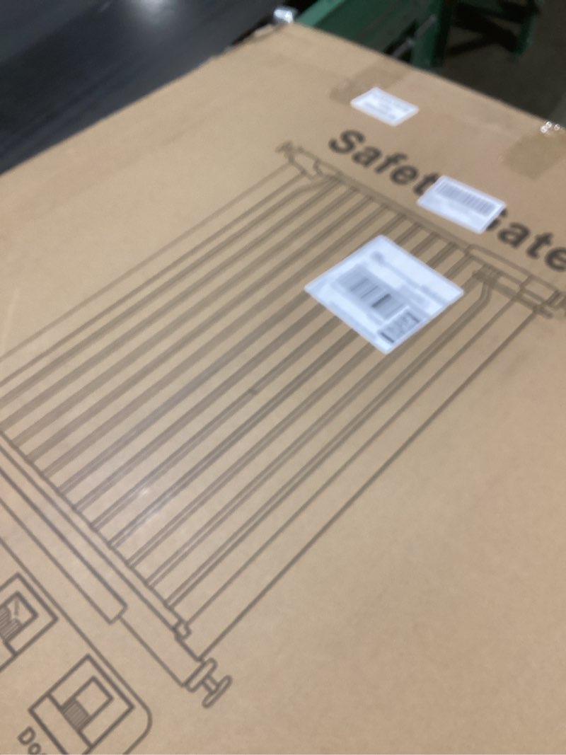 Condition photo showing New/Like New for 40.55" Extra Tall Baby Gate for Stairs-29.6"-40.5" Wide 1.37" Ultra Narrow Spacing Extra Wide Pet Cat Gate Dog Gate-Auto-Close Pressure Mounted Dog Door for Pets and Kids,Black(29.6"-40.5") 29.6"-40.5" Black