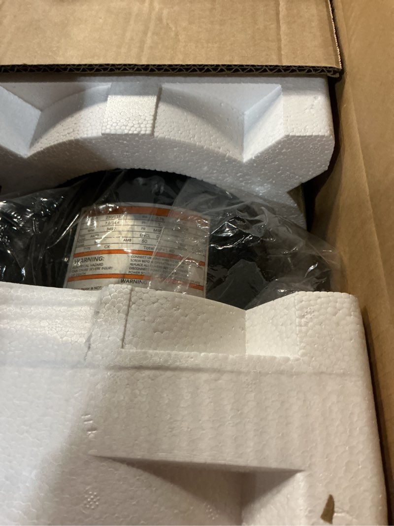 Condition photo showing New/Like New for b128 c-face pool pump motor, m56j frame,1 hp, 3450 rpm,115/230v,1.4 sf,full rated single speed, replacement for a.o. smith,hayward, pentair, sta-rite in and above ground pools & water pumps 1 hp-b128 pool pump motor