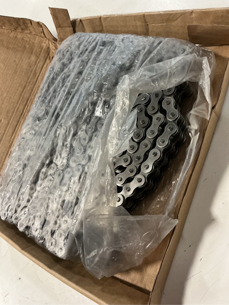 Condition photo showing Good Condition for 1 pcs 40-2 roller chain double strand duplex 10 feet with 5 connecting link for gate openers machine equipment 1 40-2