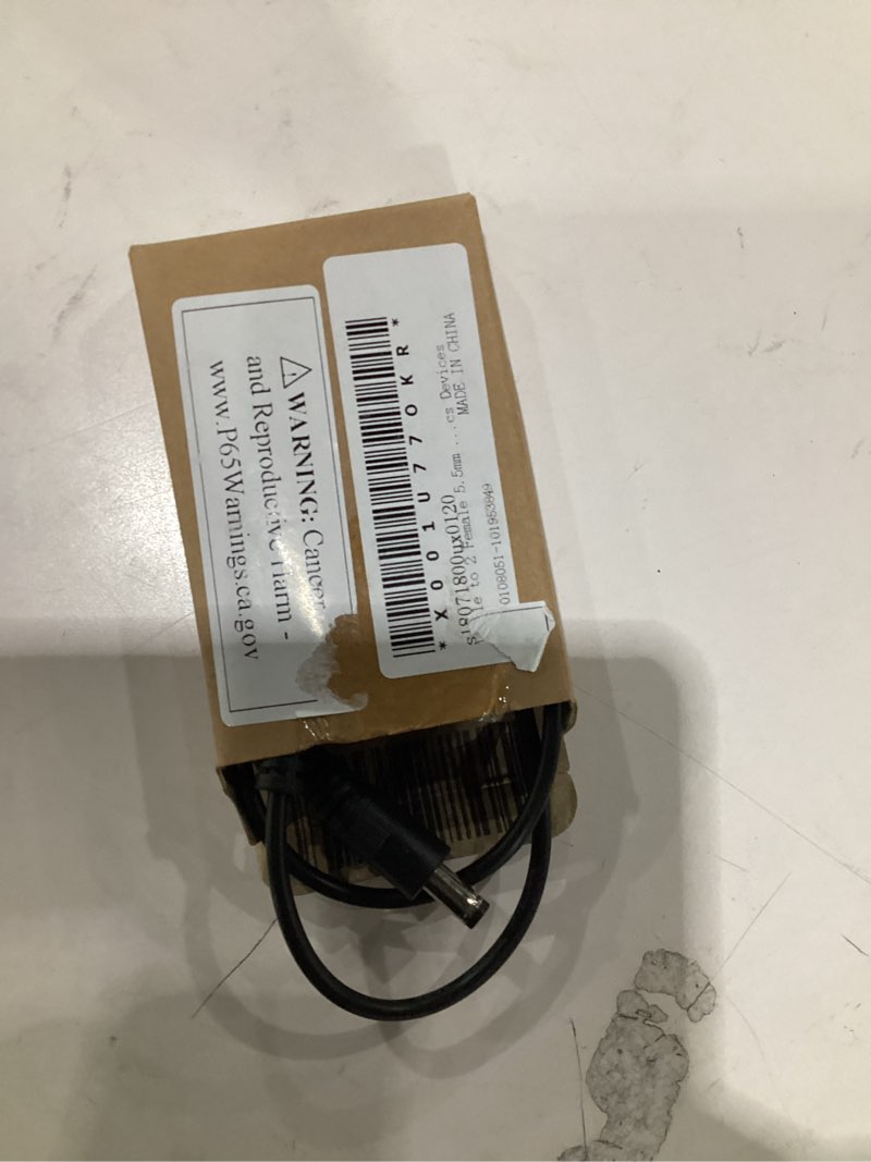 Condition photo showing Good Condition for uxcell 1 male to 2 female 5.5mm x 2.1mm 32cm dc power splitter cable for router, led lights & more electronics devices