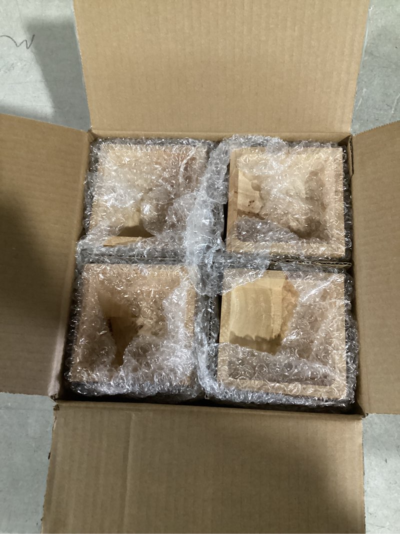 Condition photo showing Good Condition for TQVAI Bed Risers Heavy Duty, Support 2200 lbs, 1-in Deep Anti-Fall Edge, 4 Pack Wooden Furniture Bed Lifts Risers with Non-Slip Pads for King Queen Twin Full Size Frame, Original, 5" H(Inner 4" H) 5"H(Inner 4"H) Original