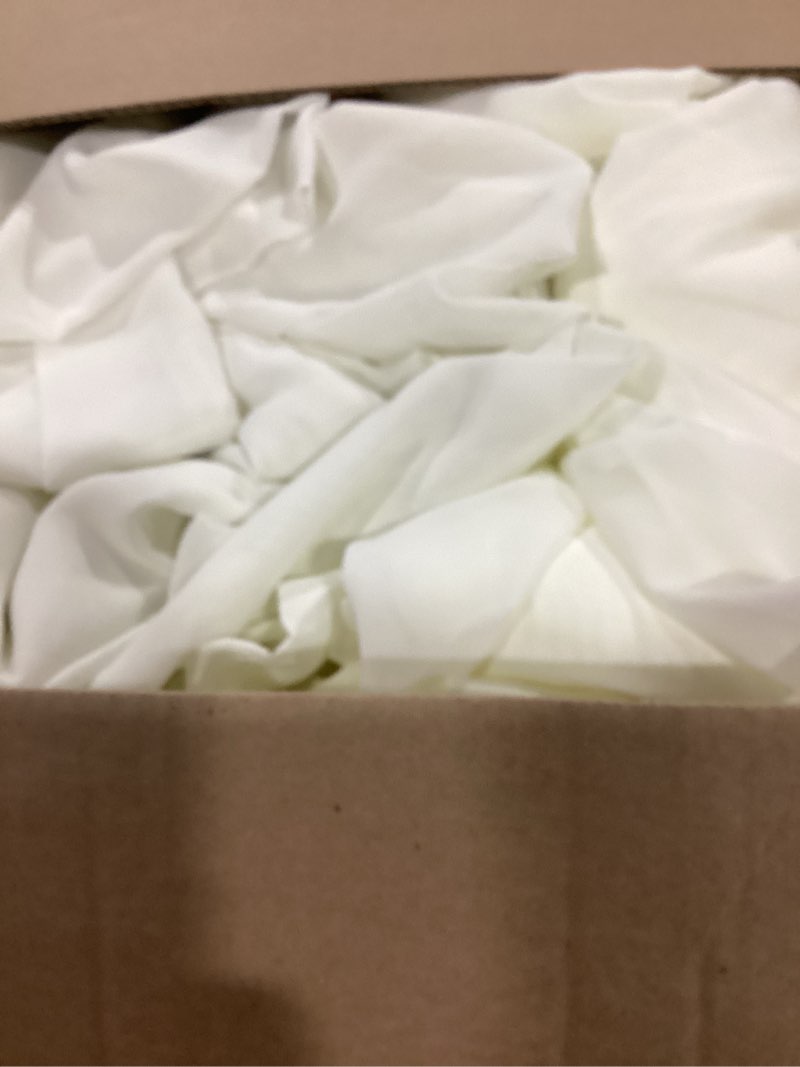 Condition photo showing Good Condition for 10 panels ivory ceiling drapes for wedding ceiling drapes 5ftx20ft wedding arch draping fabric sheer curtains chiffon drapery draping wedding ceiling decorations for party ceremony stage swag