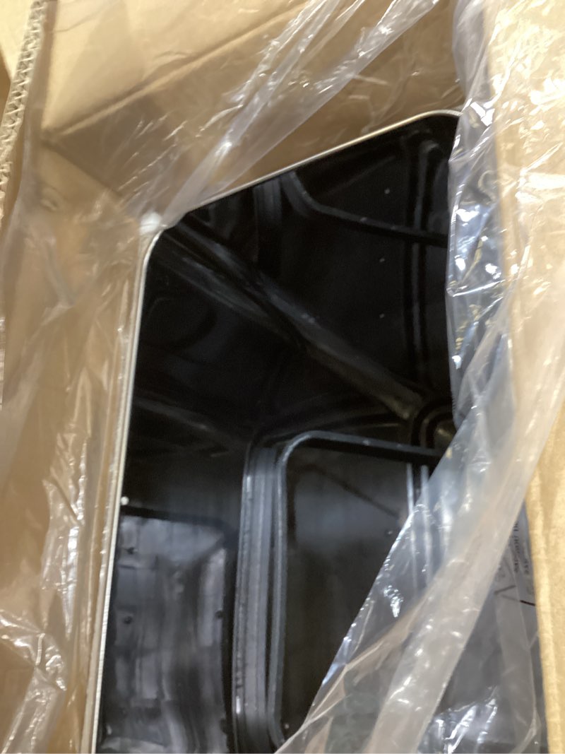 Condition photo showing Good Condition for iTouchless 50 Liter / 13 Gallon Wings-Open Lid Sensor Kitchen Trash Can with Odor Filter – Dog-Proof Slim Automatic Stainless Steel Garbage Recycling Bin for Home, Office, Bedroom, Business or Garage 13 Gallon Wings Open