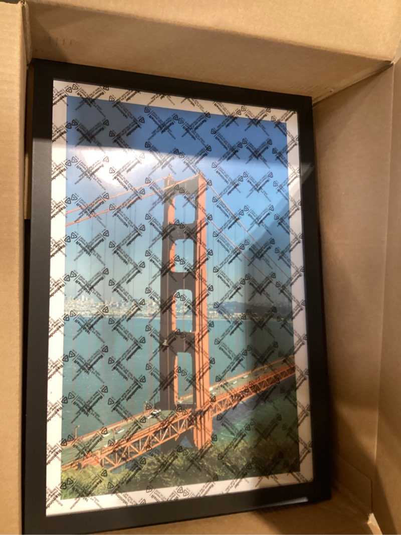 Condition photo showing New/Like New for pealsn 12x18 picture frame black, poster frame for wall mounting display horizontally or vertically hanging, 1 pack black 12x18