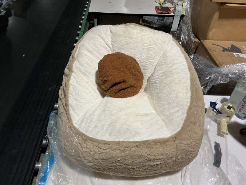 Condition photo showing Good Condition for Lusimo Bean Bag Chair for Adults Teens, Lazy Memory Foam Bean Bag Sofa with Pillow, Bean Bag Chair Couch with Plush Washable Cover, Filled Foam Seat Ideal for Game, Read, Lounge