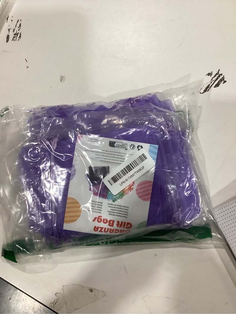 Condition photo showing New/Like New for g2plus litght purple organza bags 4x6 in - drawstring organza bags, sheer mesh jewelry pouches, candy gift wrap pouch for christmas, baby shower, birthday, wedding party favors light purple