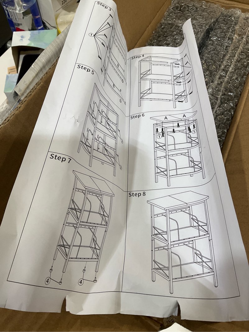 Condition photo showing Good Condition for FiloxeniaOasis Record Player Stand with 4 Adjustable Dividers, 3 Layer End Table, Vinyl Record Stora