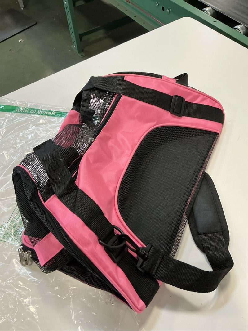Condition photo showing As Is for Cat Carrier for Small Cats Soft-Sided Pet Carrier for Cats Puppies Small Pets Airline Approved Lightweight Comfortable Travel Cat Carrier (Small, Pink) Small-Pink