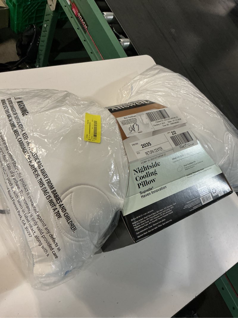 Condition photo showing Good Condition for allswell nightside cooling pillow with dual function fill, standard/queen