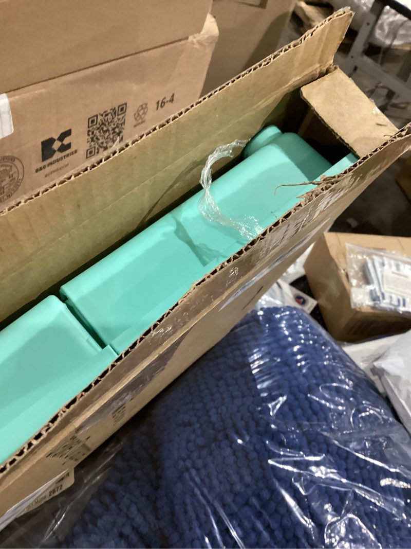 Condition photo showing As Is for Homecor Utensil Drawer Organizer for Kitchen, Expandable Silverware Organizer Cooking Utensils Tray, Large Cutlery and Flatware Holder, Kitchen Tools & Gadgets Storage (Turquoise)