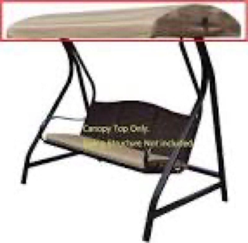 Porch Swing Canopy Replacement Top, Swing Chair Canopy Replacement for GT Porch Swing Model GCS00229