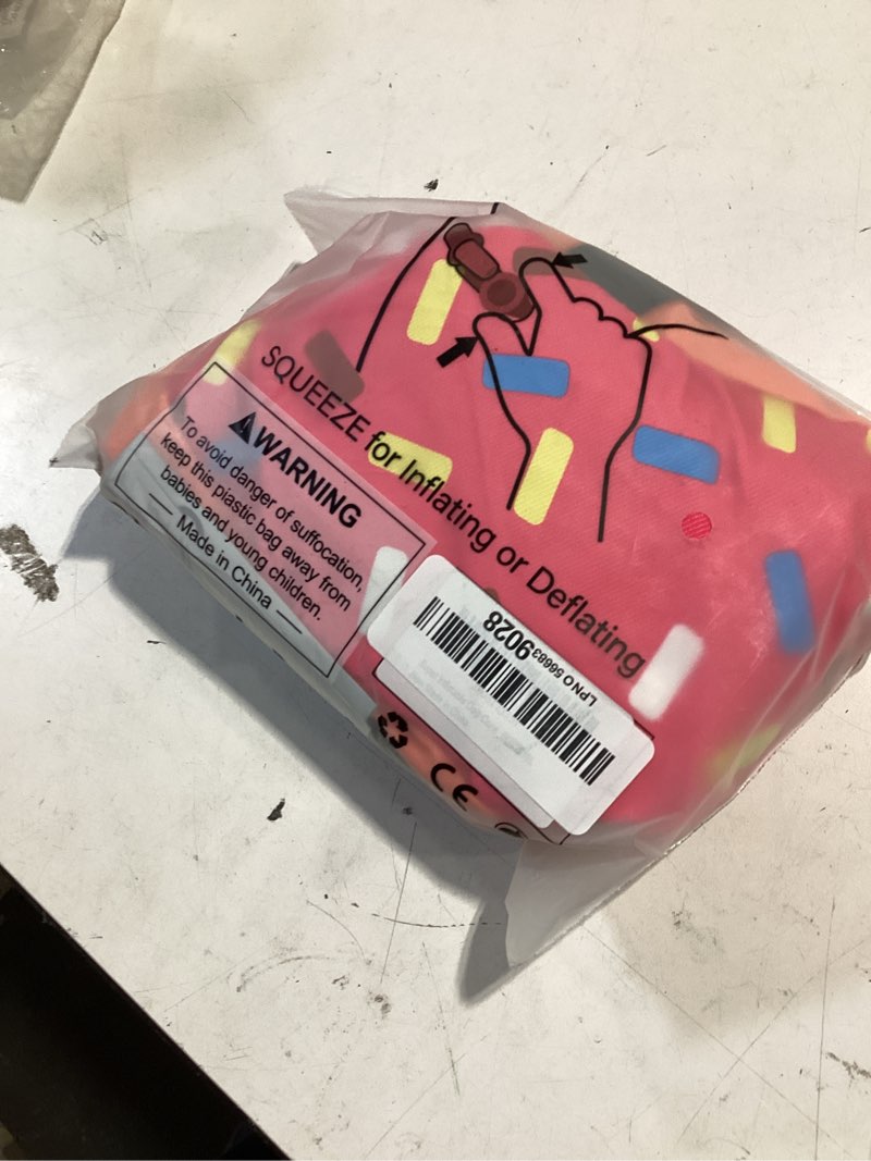 Condition photo showing As Is for supet inflatable dog cone collar alternative after surgery, doggie neck donut collar recovery ecollar, soft dog cone for small medium large dogs donut pink l-(neck 11"-14")