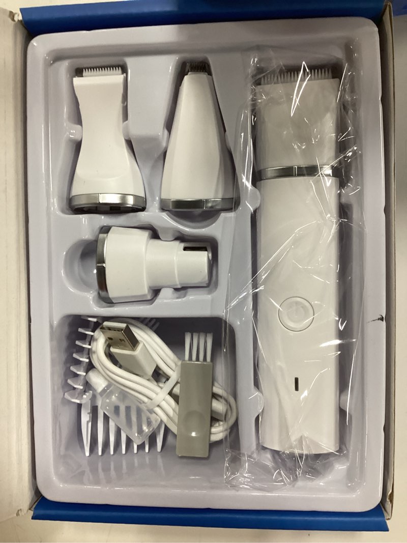 Condition photo showing New/Like New for veeconn dog clippers grooming kit hair clipper-low noise paw trimmer- rechargeable - cordless quiet nail grinder shaver for cats and other pets white