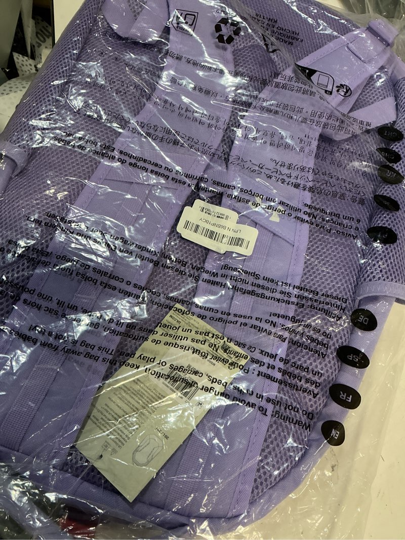 Condition photo showing New/Like New for under armour unisex hustle 6.0 backpack, (538) transparent/transparent/metallic silver, one size fits most one size (538) transparent / transparent / metallic silver