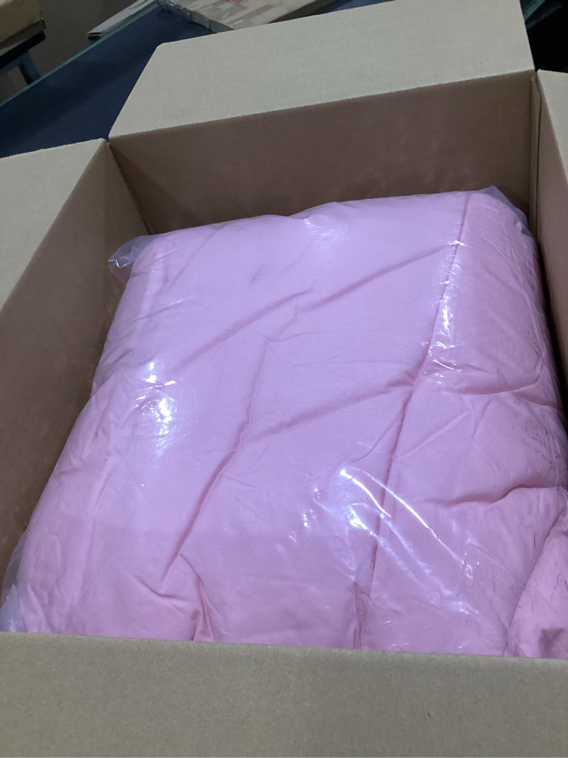 Condition photo showing Good Condition for Amazon Basics Kids' 3 Piece Cotton Reversible Comforter Set with Sham, USTCP Certified Cotton, Full/Queen, Candy Pink and Grey, Solid Full/Queen Candy Pink and Grey